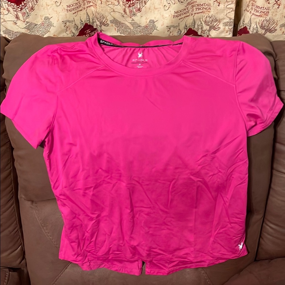 Women's spider active Pink Athletic Top